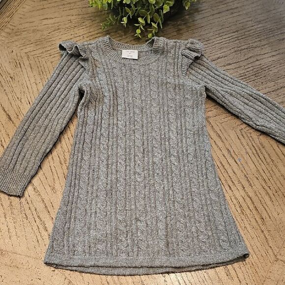 Okie Dokie Gray Knit Sweater Dress 4T - Picture 1 of 8